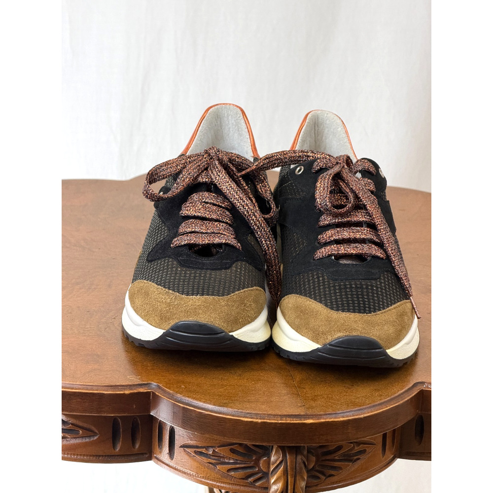 NIB Vaddia Casta Gold Metallic Mix Funky European Tennis Shoe #0376 EU 38200 - Picture 3 of 10